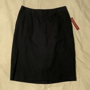 Dark blueish-gray pencil skirt